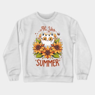 Summer Kitten Sniffles - Allergic Cat Crewneck Sweatshirt